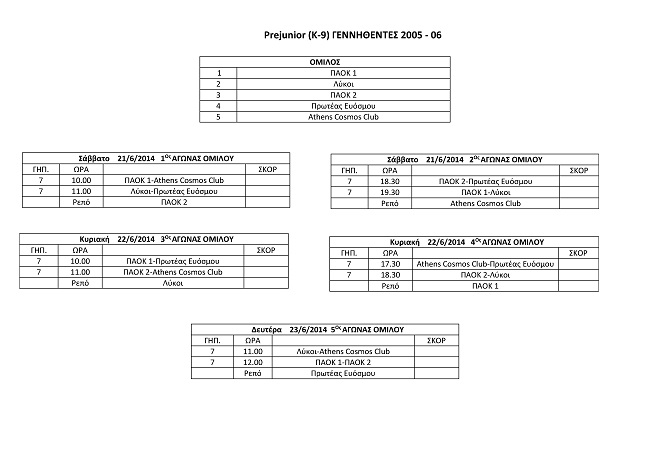 Prejunior 2005-20061