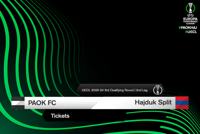 Tickets for PAOK vs. Hadjuk Split - PAOKFC